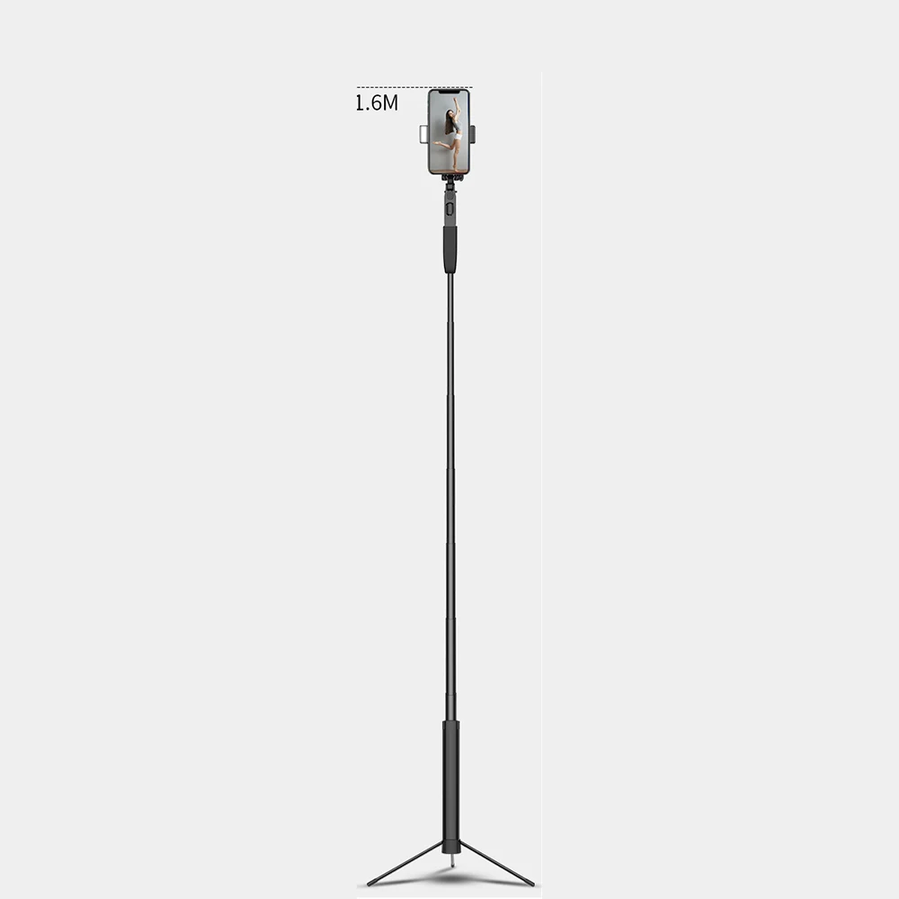 1.6M Видео стабилизатор селфи палка Штатив для iPhone Xiaomi huawei Gimbal Bluetooth штатив селфи палка заполняющий светильник для мобильного телефона - Цвет: 1.6M