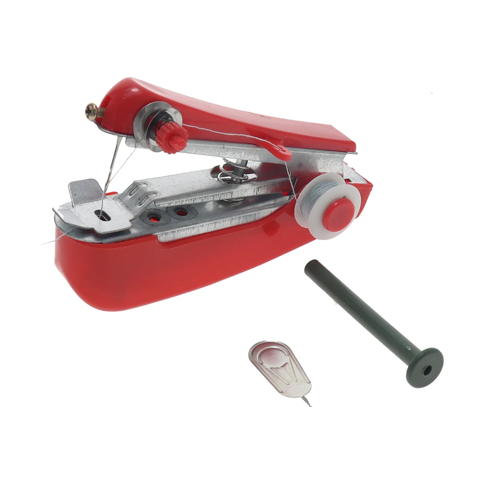 Ручная швейная машинка ручной ремонт Бытовая миниатюрная портативная швейная машинка мини-швейная машинка - Цвет: Красный