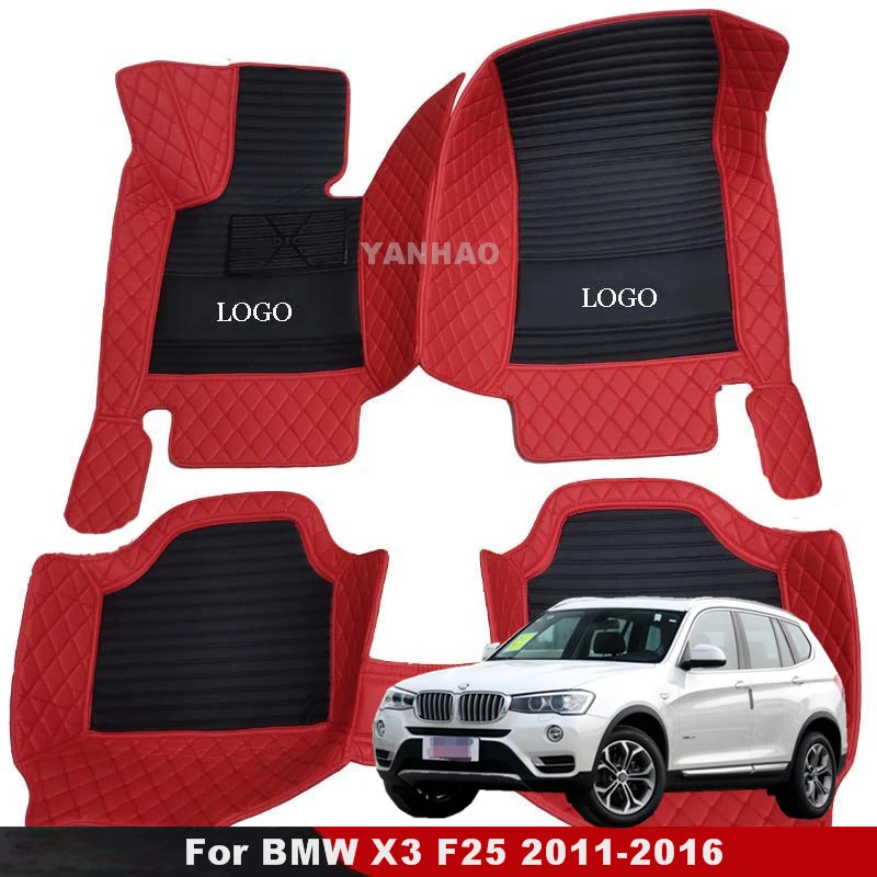 Alfombrillas de coche personalizadas para BMW X3 F25, 2011, 2012, 213, 2014, 2015, accesorios de interior|Alfombras de piso| -