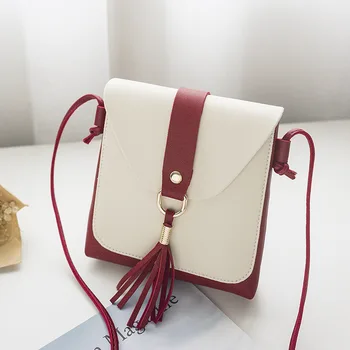 

Wholesale Women Shoulder Bag Fashion Small Square Bag Korean Fashion Slant Cross Women Bag Fringe Small Bag Cosmetic Cases PU