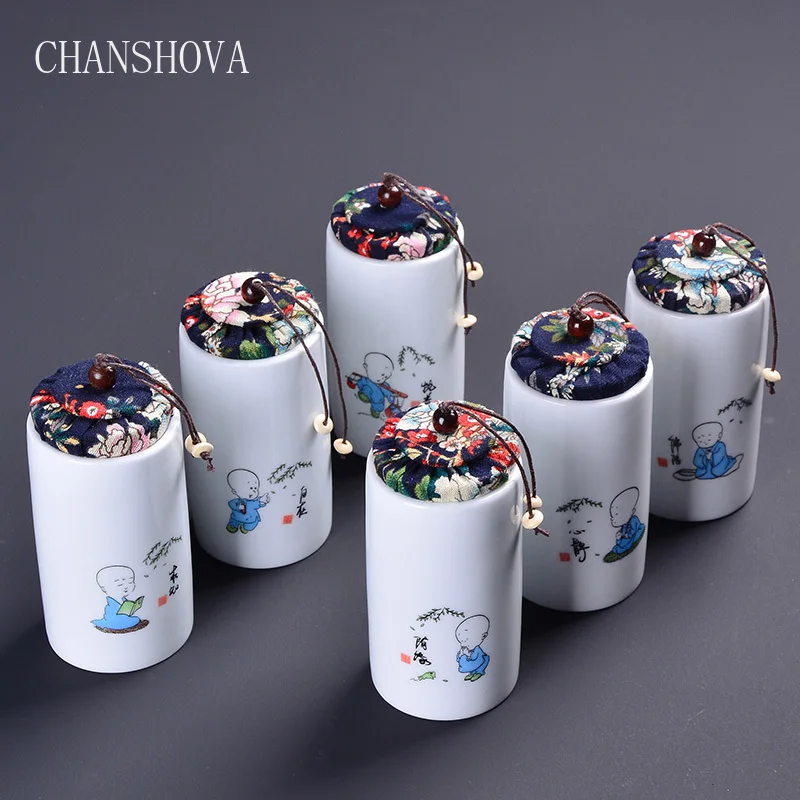 CHANSHOVA керамический бытовой чайный набор, портативный мини дорожный контейнер для хранения, герметичный чайник, чайный набор, чайный набор, керамический горшок, керамическая банка