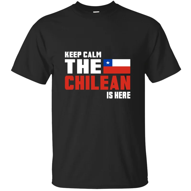 

Graphic Comical Keep Calm Chile Colors Flag National Gift T Shirt Pattern Men T Shirt Humorous Big Size S~5xl Tee Tops Clothing