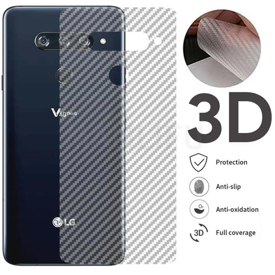 

5Pcs 3D Soft Carbon Fiber Sticker Back Screen Protector Film For LG V30 V20 V40 V50 G7 G5 ThinQ Q6 Full Anti-Scratch Back Film