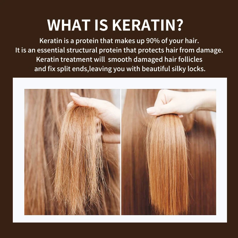 Профессиональный Кератиновый Уход за волосами 5% выпрямитель для волос Осветляющий шампунь для открытой кутикулы Мягкий Гладкий Уход за волосами