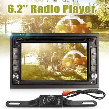 

6.2 inch Universal Car Stereo DVD Player 1080P HD 2DIN bluetooth for iPod MP3 Rear Camera GPS Navigation North America Map