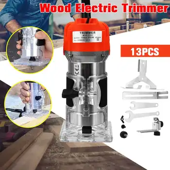 

30000Rpm 2200W Woodworking Electric Trimmer Waterproof Wood Milling Engraving Slotting Trimming Machine Set With Accessories