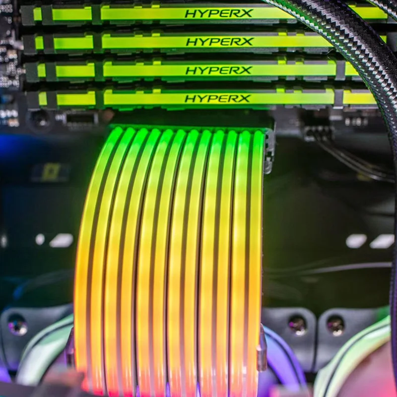 Strimer + Gpu Lianli Strimer Mais Endereçável Rgb Extensão Cabo 24pin Placa-mãe 8p Livre Construir Led - Imagem 3