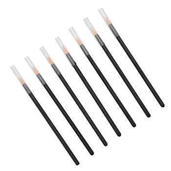 

100pcs Disposable Eyeliner Brushes Slender Handle Fiber Bristles Applicator Cosmetics Brushes Eye Makeup Tools (Yellow)