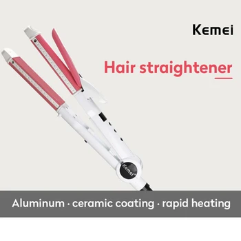 

KM-6878 Hair Straightener Corrugated Hair Curling Iron Hair Crimper Ceramic Adjustment Electric Small Waves Hair Curlers Styler