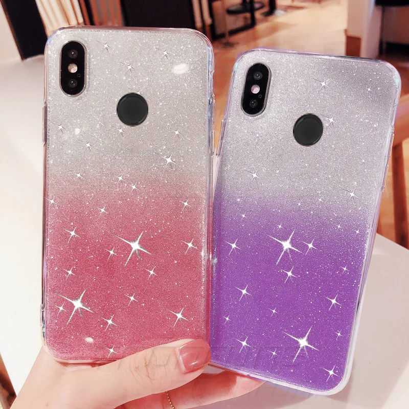 Блестящий чехол для Xiaomi Redmi Note 7 6 5 6A Plus K20 GO мягкие чехлы Mi 8 Lite 9 SE 6X A2 Max 3 Mix 2 2S