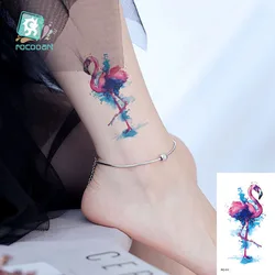 Flamingo Tattoo Temporary Women Waterproof Wrist Arm Body Art Body Painting Disposable Rose Flash Fake Tattoo