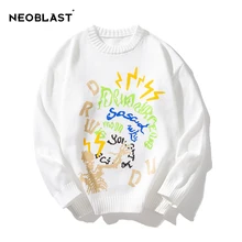 

Unisex Winter Sweater Goth Y2K Skull Graffiti Printing Pullovers Oversized Men's Harajuku Jumper Grunge Trendy Vintage Clothes