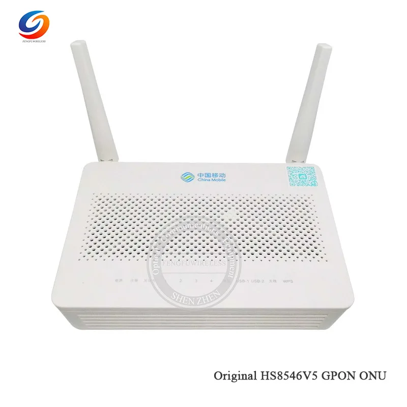 ePacket 10 шт. используется HS8546V5 HS8145V GPON ONU ONT 4GE+ 1TEL+ 2USB с 2,4G и 5G двухдиапазонный WiFi, английский интерфейс, без внешней коробки
