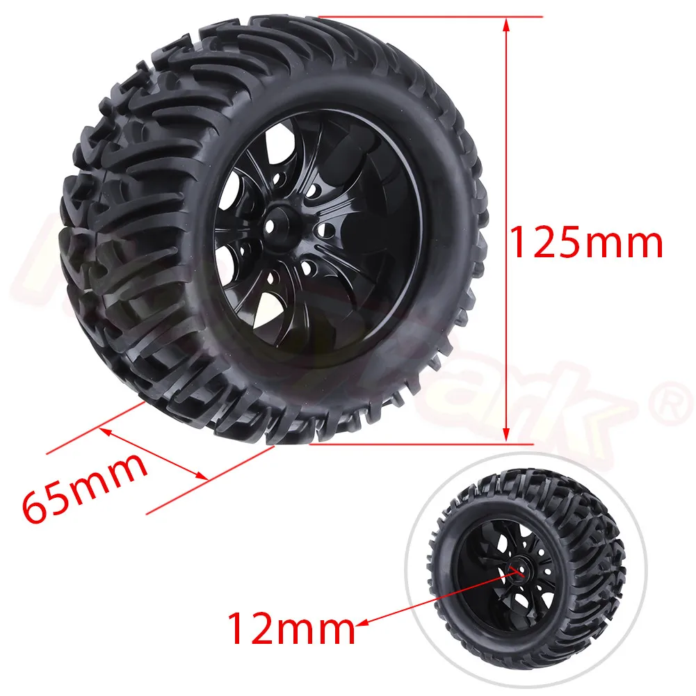 4Pcs RC Ÿ̾     μƮ 12mm Hex 1/10 RC  ڵ HSP  Ʈ 94111 94108 Redcat ʰ