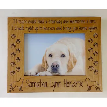 

Laser Engraved dog Cat Picture Frames, Personalized pet Memorial photo Frame, Pet Lovers Gift, Home Decor, Housewarming present