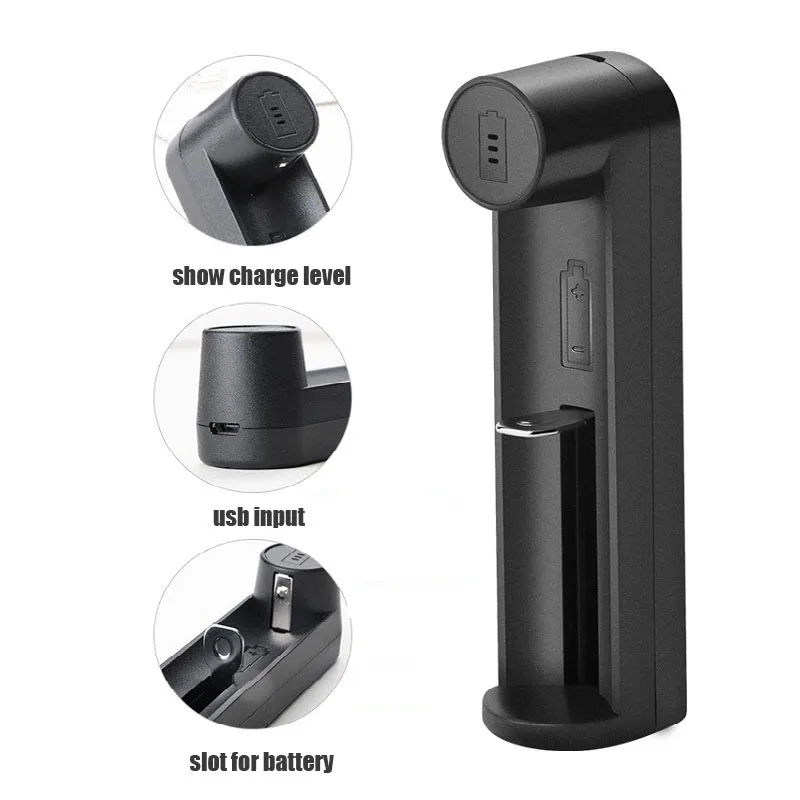 

Yonii Charger For 3.7V 18650 16340 14500 Li-ion Rechargeable Battery usb charger for lithium 21700 22650 18350 26500 battery