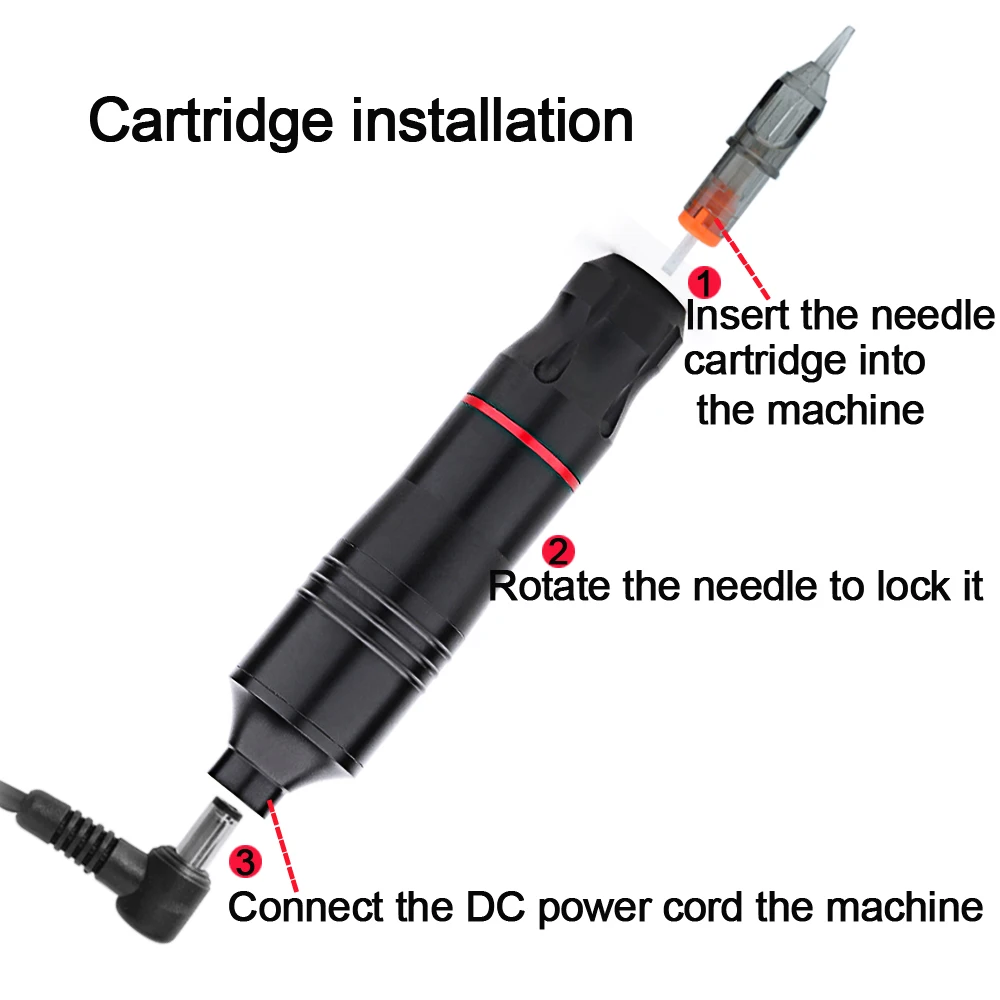 Tattoo Permanent Makeup Rotary Pen Machine Kit with Mini Power Pedal for Professional Tattoo Studio image 4