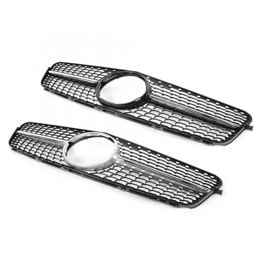 Front Bumper Grille Diamond Style Front Grill Grille Replacement Part Fit for Mercedes Benz W204