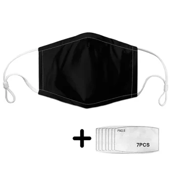 

Winter Dustproof and Anti-fog Men Women Masks Filters with PM2.5 Various Solid Colors Printing Fashion Black Mask Mouth Mascara