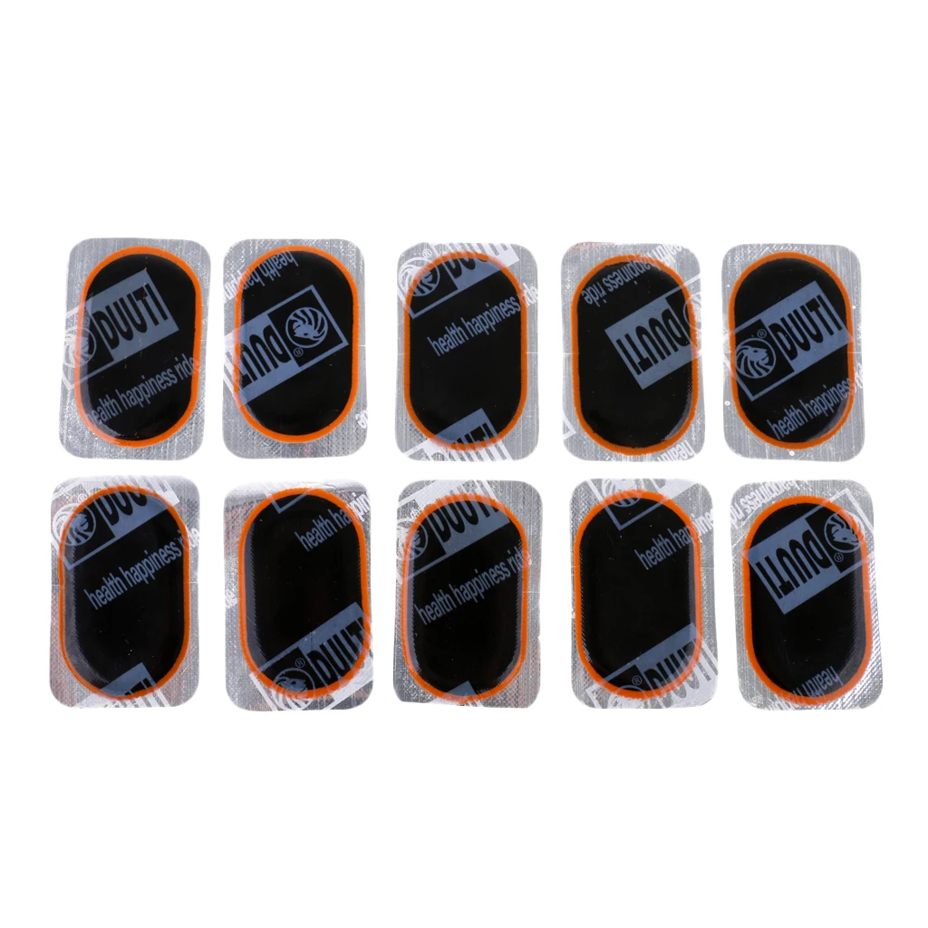 20 x Bicycle Bike Tire Tube Repair Kit Cycle Puncture Glueless Patches Glue Metal Rubber Cotton