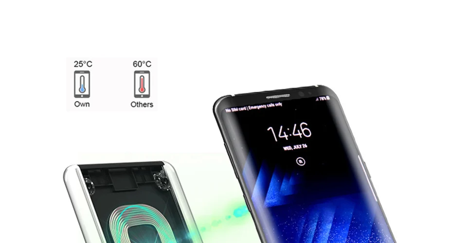 TANGGOOD Беспроводное зарядное устройство 10 Вт Qi Быстрое беспроводное зарядное устройство Подставка с дыхательным светом для Samsung S8 Plus S7 S6 iPhone X 8 Plus