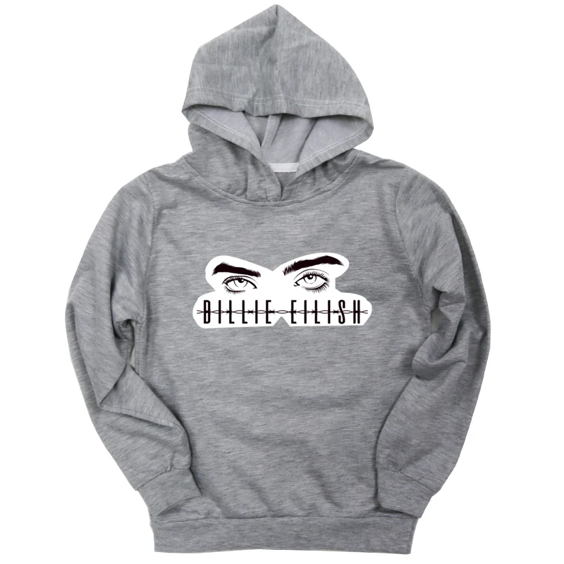 Hoodies 17 Толстовки с капюшоном для мальчиков и девочек; модная Толстовка с принтом Билли эйлиш; хлопковая Повседневная Спортивная Толстовка для маленьких мальчиков; сезон весна-осень - Цвет: Hoodies 17