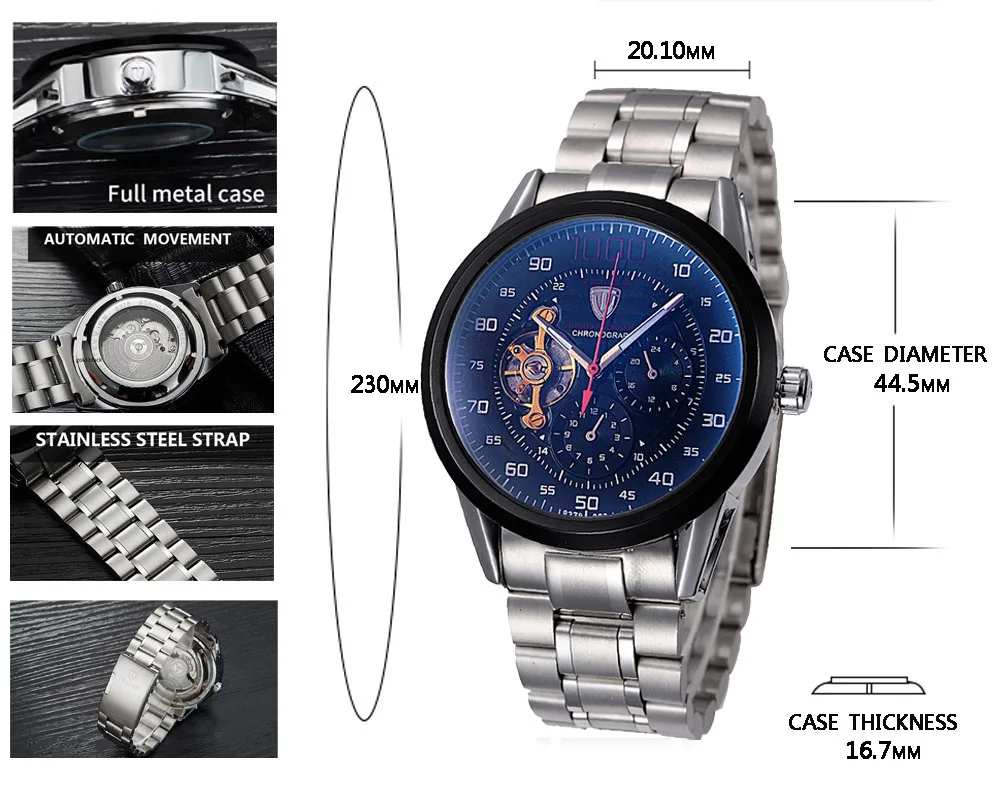 Tevise automatico self-ветер Для мужчин стимпанк Tourbillon механические часы Скелет Бизнес Водонепроницаемый спортивные часы Relogio Masculino