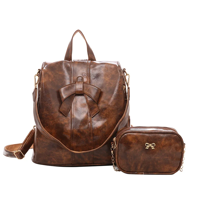 

ladies backpack bag high-quality pu soft surface waterproof wearable 2019 new JIULIN