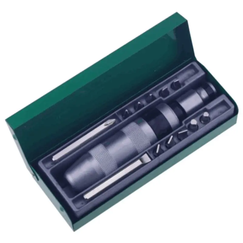 

13 Sets Broken Screw Extractor,Industrial Grade Multi-functional Percussion Impact Screwdriver Set