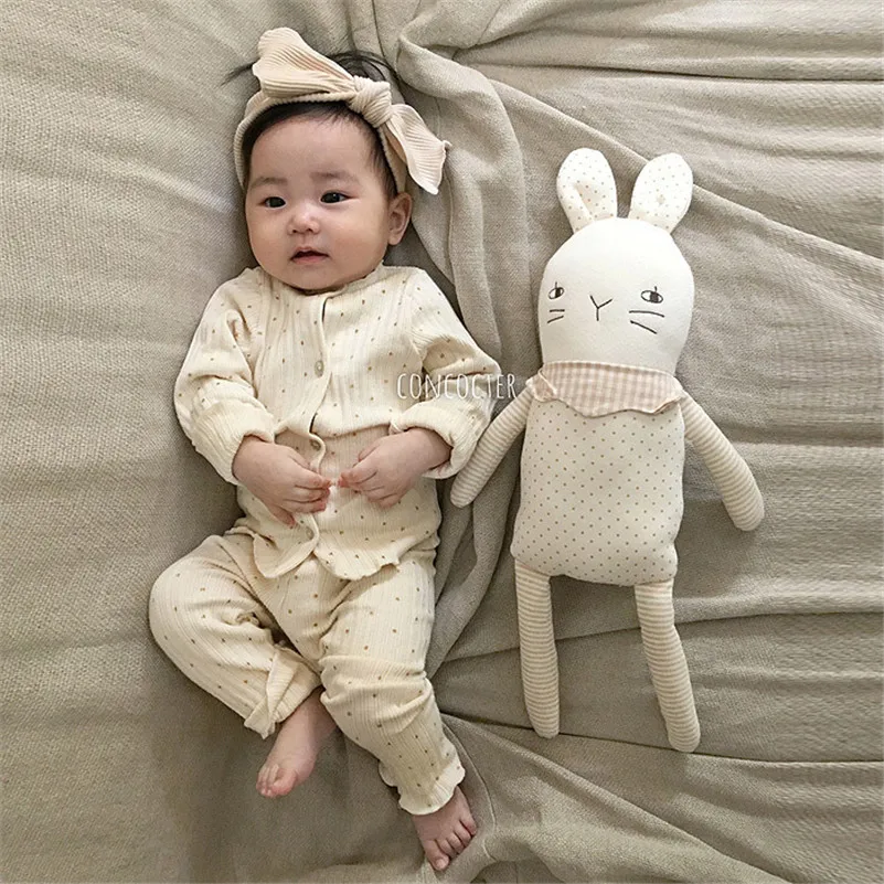 Baby Girl Clothes Autumn Spring Newborn Baby Clothes Set Cotton Baby Boy Clothes Top Pants Headband 3pcs Baby Clothing Set
