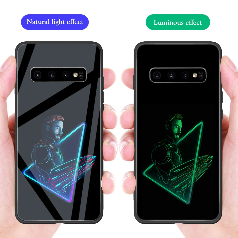 

Glass Case for Samsung Galaxy S10 S10e S9 S8 S7 Note 10 9 8 A30 A40 A50 A70 A6 A7 A8 A9 J4 J6 J7 Plus 2018 Prime Cover Marvel