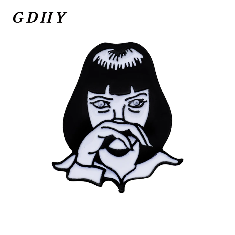 GDHY Mia Wallace эмалированные броши Классическая Брошь в виде фильма ролевая Мия для