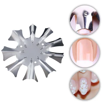 

1pc French nail molding steel plate model Nail Stencil Cutter Trimmer Clipper Multi-size Files Poly Tips Gel Nail Manicure Tool