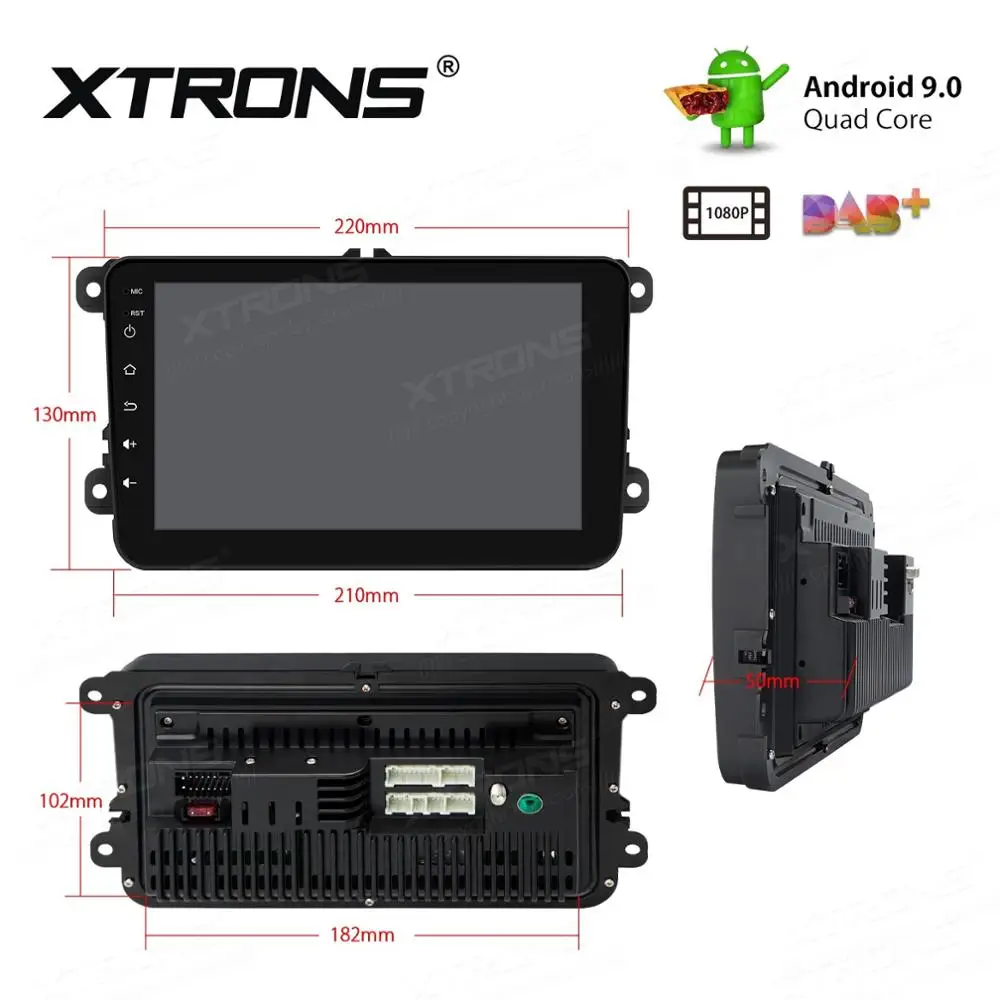 Clearance 8" Android 9.0 Pie OS Car Multimedia GPS Radio for Volkswagen Touran 2003-2014 & Tiguan 2007-2015 & T5 Transporter 2010-2014 3