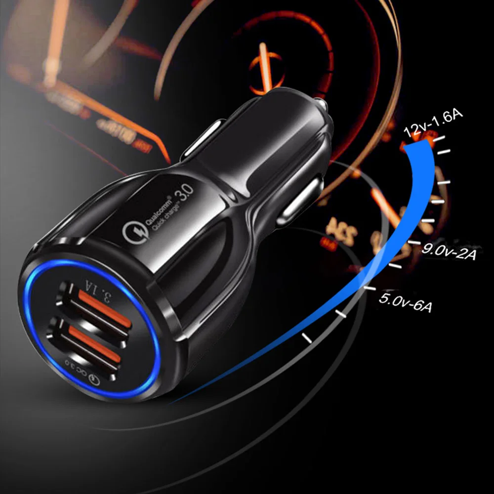 Car Charger Quick Charge Dual USB Fast Charging for Audi A3 8P 8V A4 B6 B7 B8 A6 C5 C6 C7 Q3 Q5 A5 A7 S3 S line RS RS4 TT |