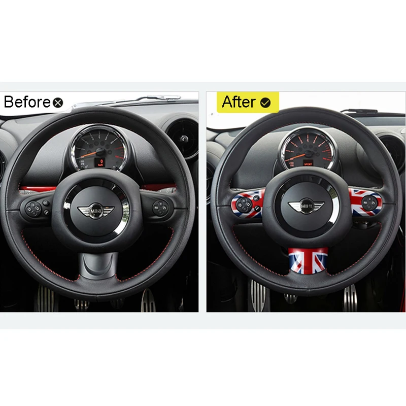 Автомобильный Стильный чехол на руль, Накладка для Mini Cooper One S JCW R55 R56 R57 R58 R59 R60 R61, автомобильные аксессуары