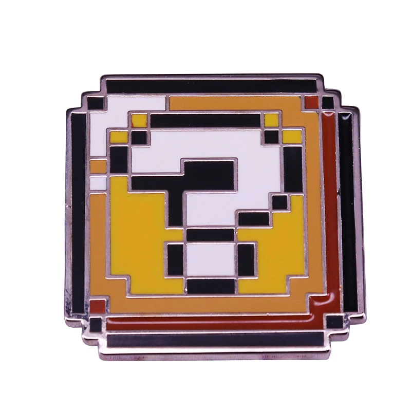 Пиксельный вопрос Марка Брошь Ретро Nintendo для компьютерщика геймера decor |