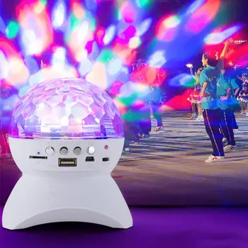 

360 ° Rotation Fantastic Luminous Stage Light Dance Lamp Strobe Light Bluetooth Speaker KTV Control Mode Crystal Magic Ball