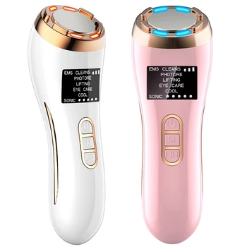 

Hot and Cold Small Bubble Beauty Instrument Household Ion Color Light Mini Current Facial Introduction Instrument