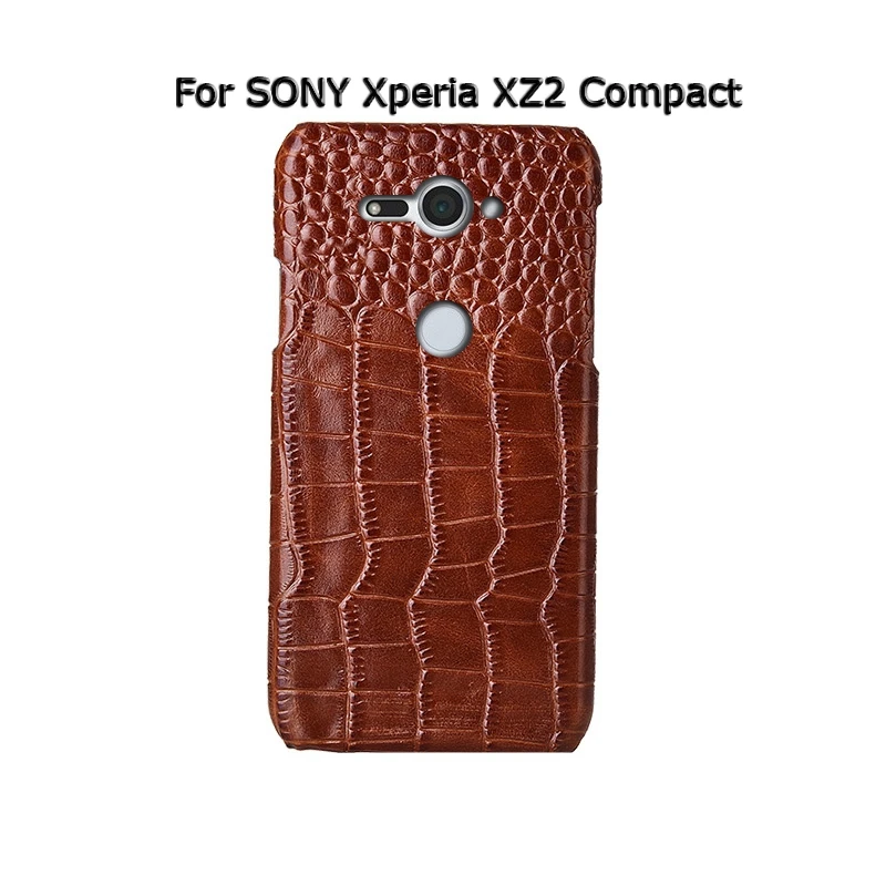 Топ из натуральной коровьей кожи, чехол для телефона, чехол для SONY Xperia XZ1 XZ2 XZ3 XZ4, компактный Премиум чехол из крокодиловой кожи, Роскошный чехол