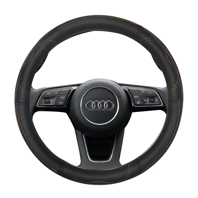 Крышка рулевого колеса из натуральной кожи для Audi A1 A3 A4 A6 A4L A6L Q3 Q5 Авто аксессуары интерьера