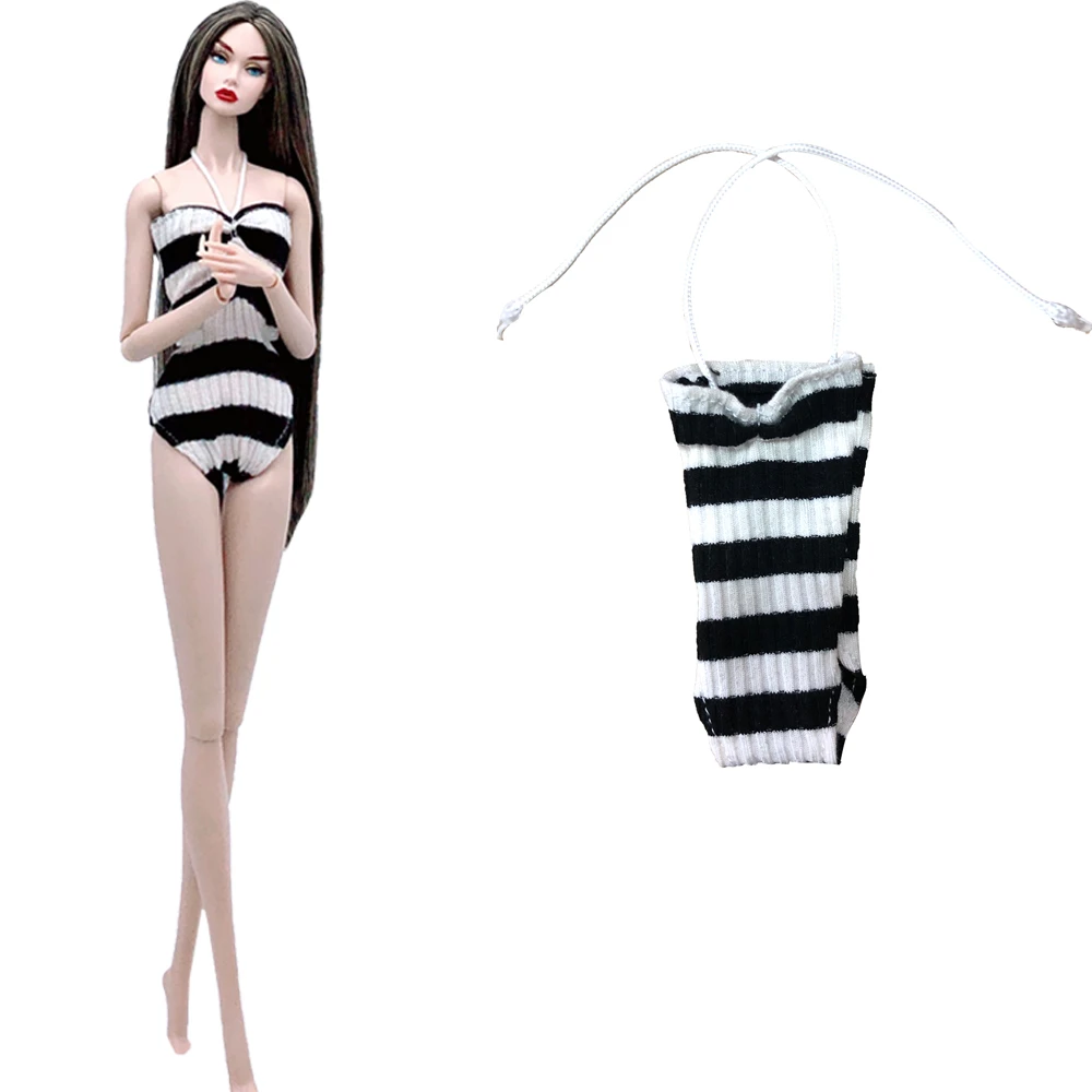 NK bañador de moda para muñeca Barbie, traje de baño blanco y negro, accesorios de ropa, casa de juegos, juguetes vestir, 08X, 1 ud.|Muñecas| AliExpress