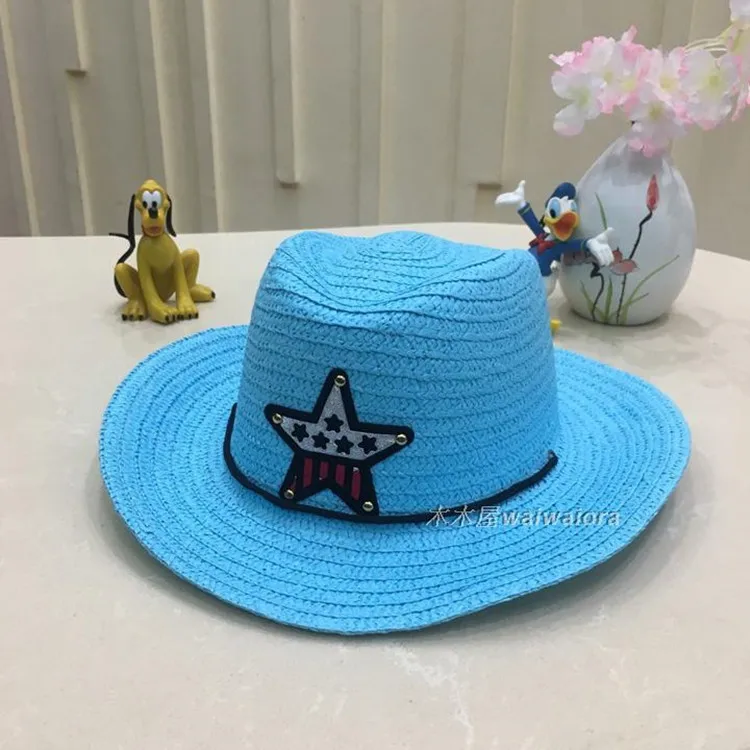 

CHILDREN'S Straw Hat BOY'S South Korea College Style Performance Beach Hat Children Baby Spring And Summer Days Korean-style Fas