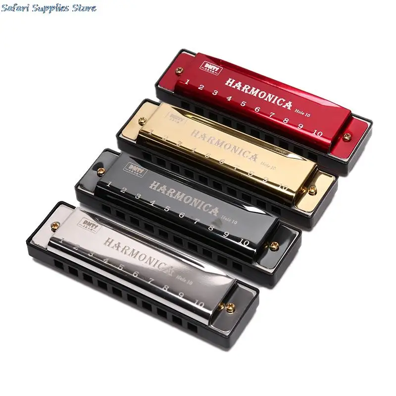 10 Holes Rock Country Folk Jazz Melodica Swan Harmonica Diatonic Blues Harp Woodwind Music Instrument Mouth Organ