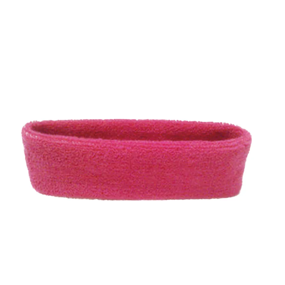 Hot Pink Для женщин/Для мужчин хлопок тренировочные штаны повязка от пота на голову Йога головная эластичная повязка для занятий спортом - Цвет: Hot Pink