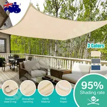 

Outdoor Awnings Sun Shelter Rectangle Anti-UV HDPE Sun Shade Sail Shade Net For Camping Hiking Garden Patio Pool Sunshade Net