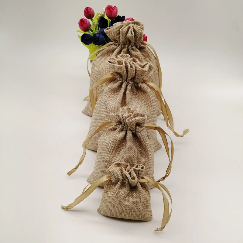 50pcs Silk Ribbon Drawstring Bag Sack Jute Bag Small Jewelry Bags Pouch For  Jewelry Gift Packaging Bags Wedding Display Diy Gift - Jewelry Packaging &  Display - AliExpress