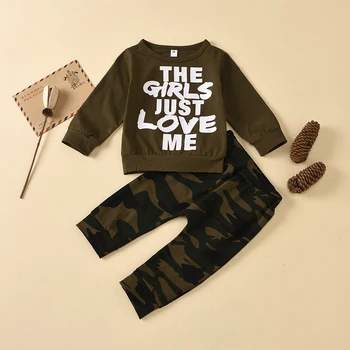 

Newborn Baby Boy Clothes Set Pajama Infant Toddler Boys Clothing Suit for Kids Casual Outfits Hoodies Camouflage Pants 2pcs