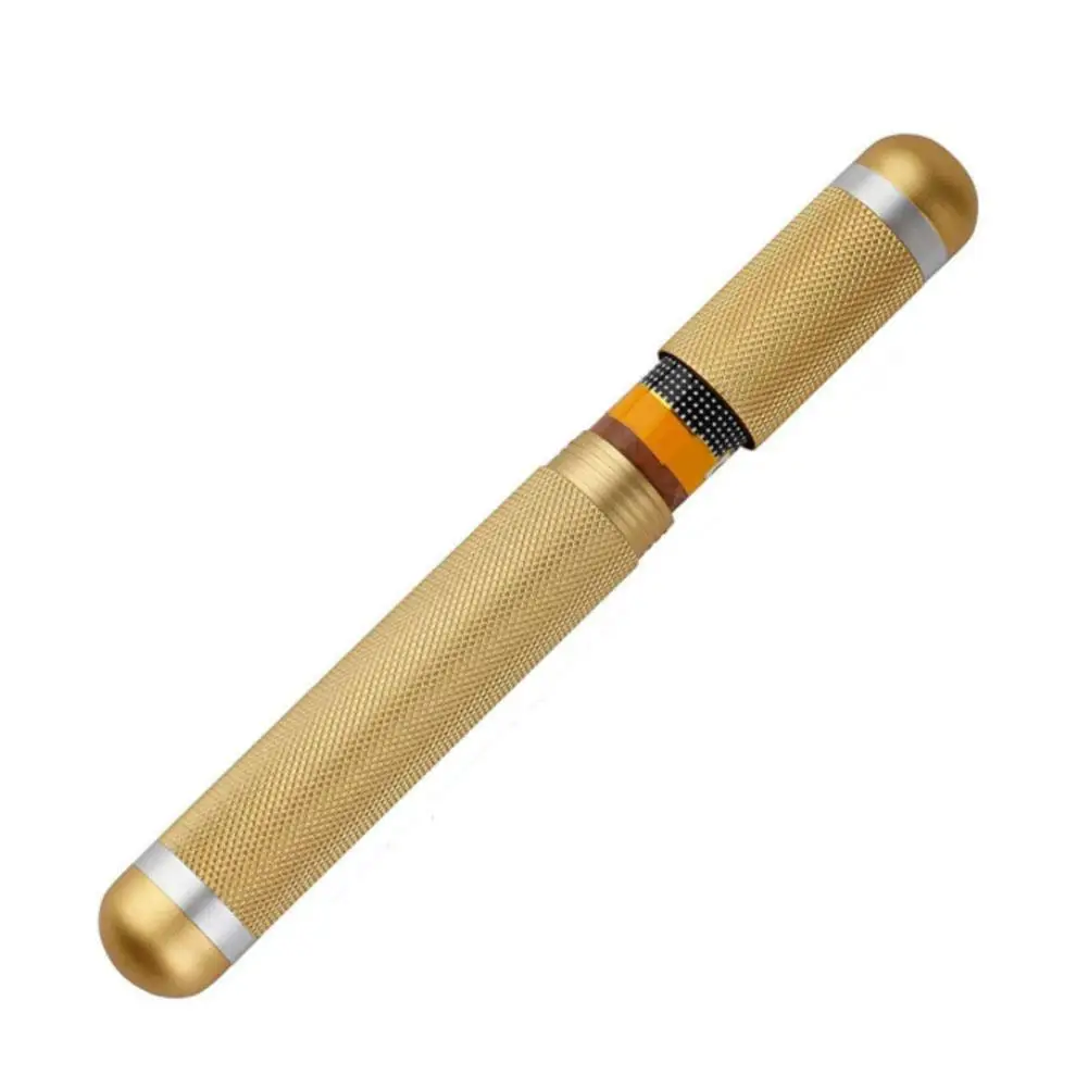 Gold Трубка снег, Humidor для коробки, аксессуары для переноски Набор, 22 мм внутренний диаметр, без выцветания - Цвет: Gold