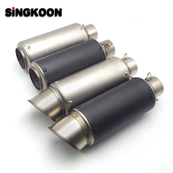 

For yamaha fz16 suzuki bandit 600 benelli tnt 300 600 51/61mm Inlet Universal motorcycle exhaust scape moto scooter muffler Pipe